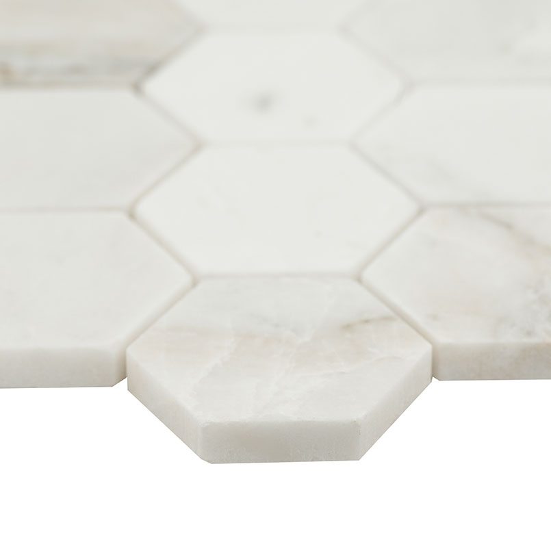 Arabescato Venato 2-Inch Hexagon Honed Marble Tile - Image 3