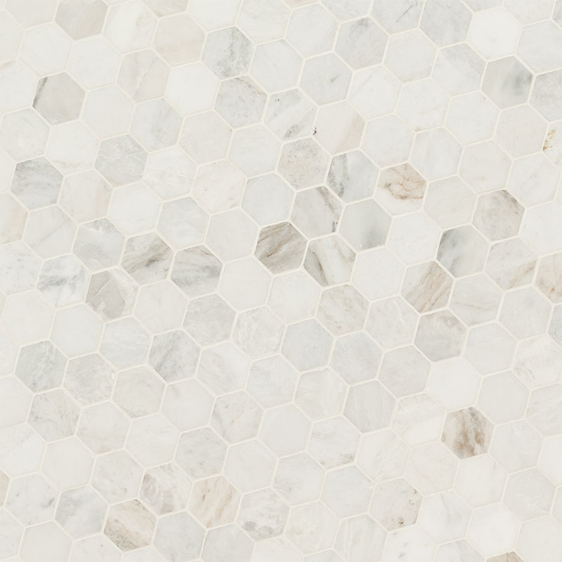 Arabescato Venato 2-Inch Hexagon Honed Marble Tile - Image 2