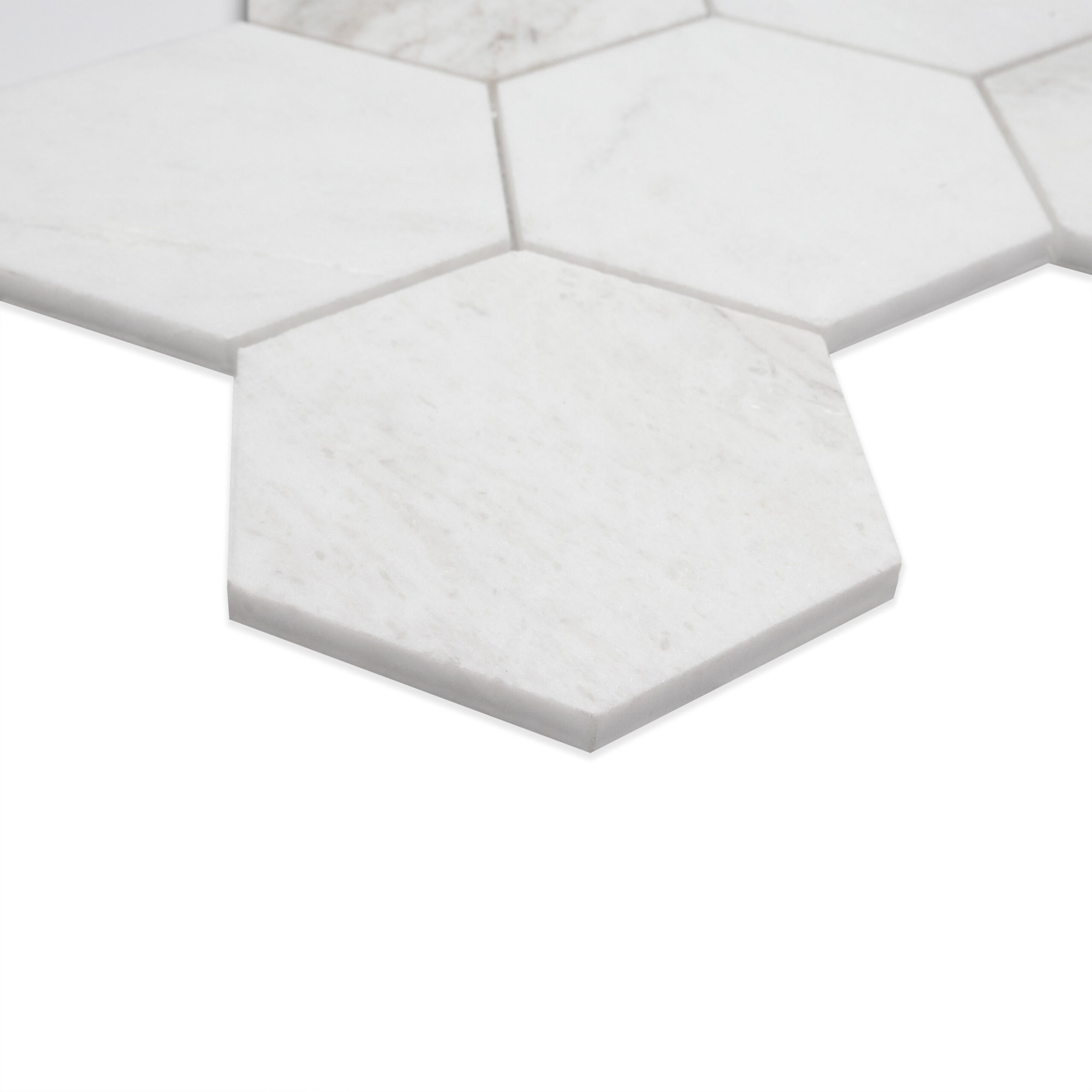 Arabescato Venato White 5" Hexagon Honed Tile - Image 3