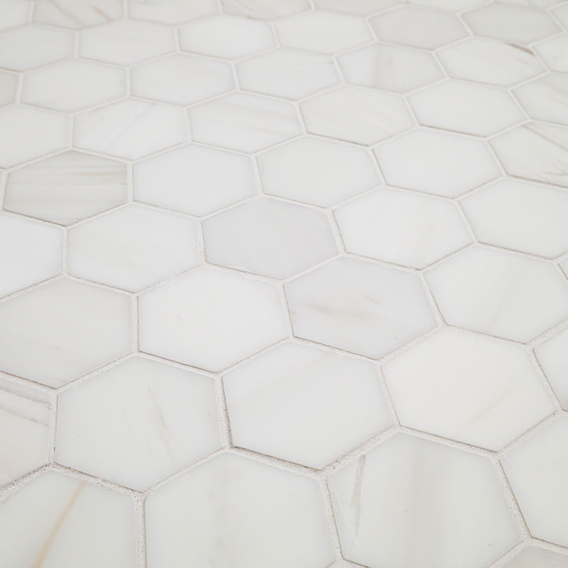 Bianco Dolomite 2” Hexagon Mosaic Tile - Image 2