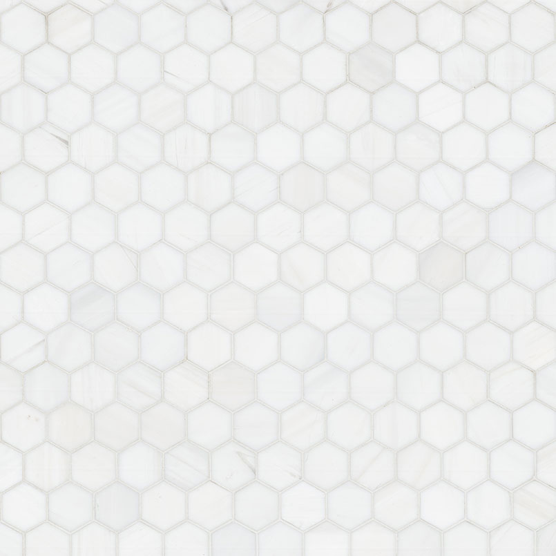 Bianco Dolomite 2” Hexagon Mosaic Tile - Image 3
