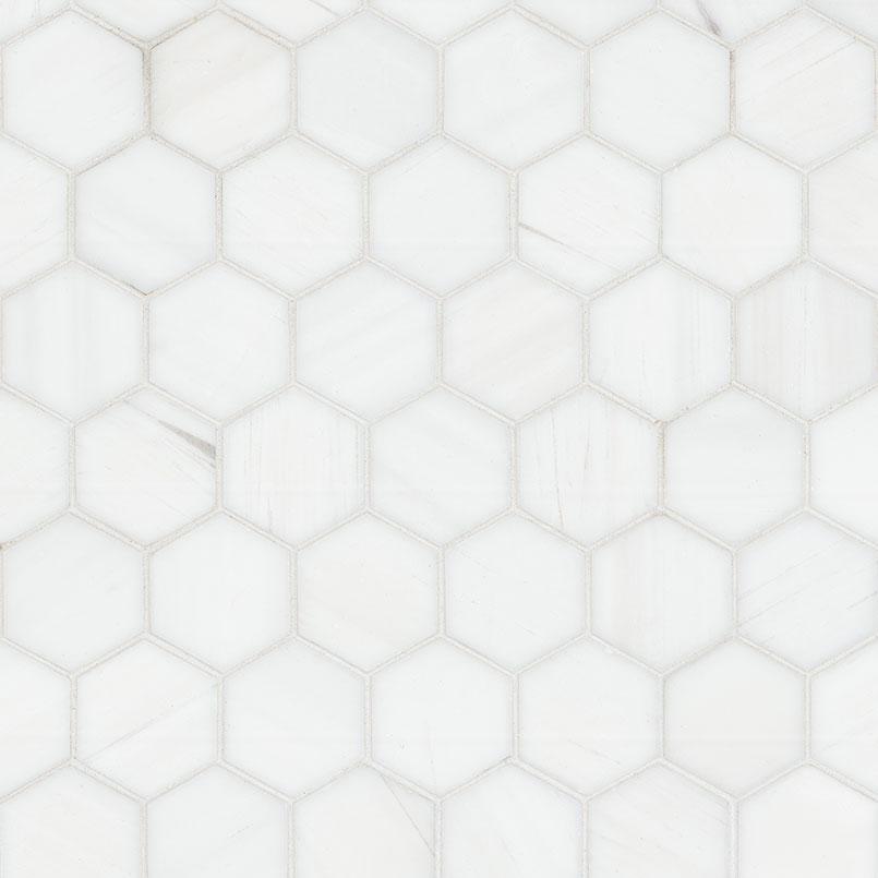 Bianco Dolomite 2” Hexagon Mosaic Tile