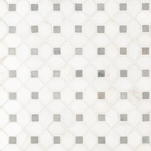 Bianco Dolomite Dotty Pattern Mosaic