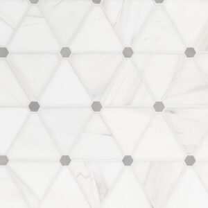 Bianco Dolomite Pinwheel Tile