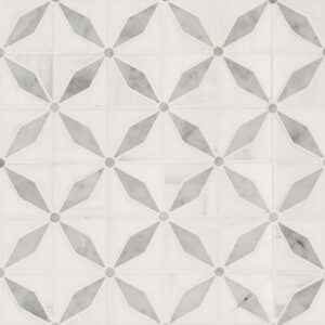 Bianco Starlite Marble Geometric Tile