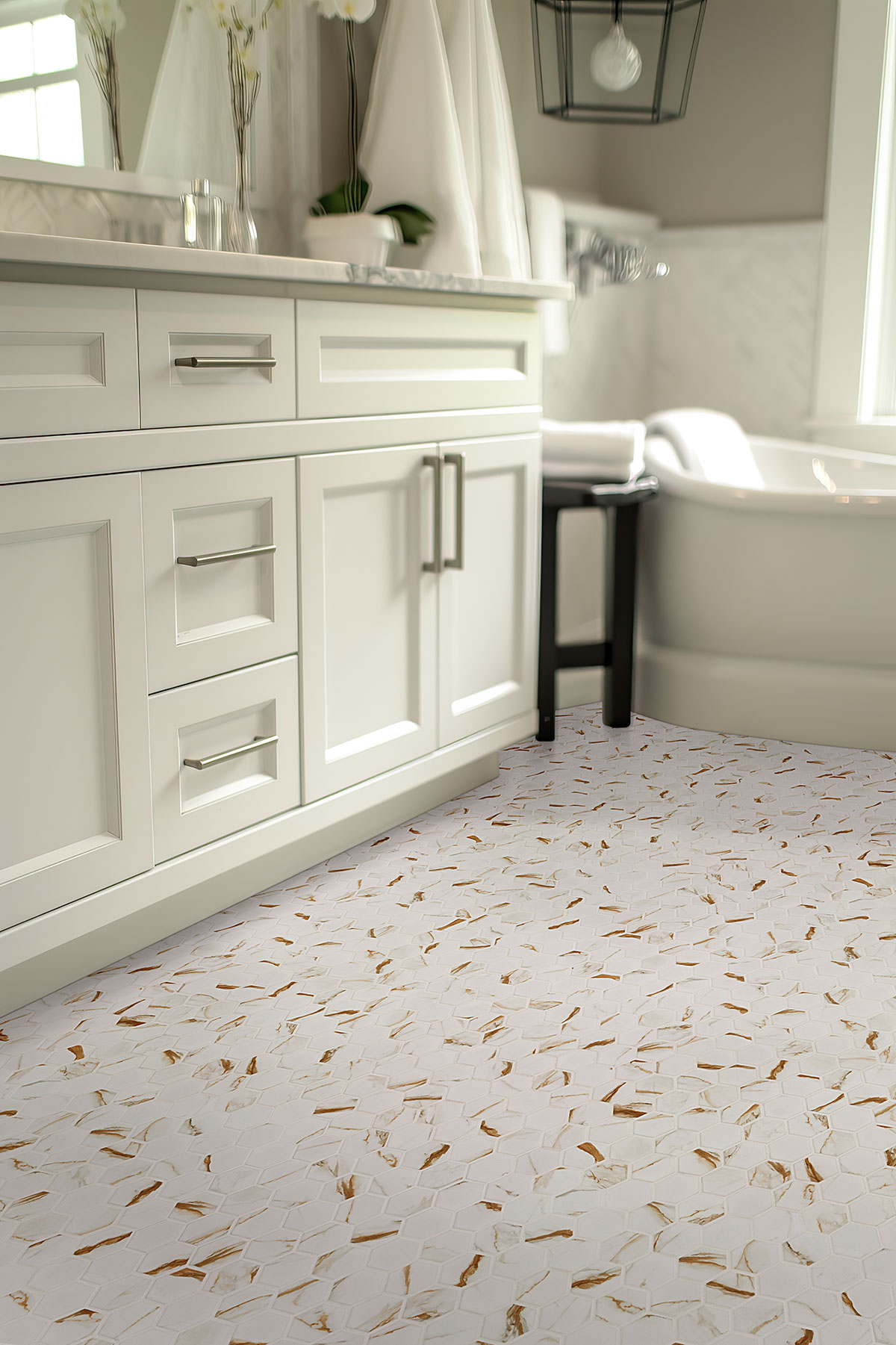 Calacatta Gold Matte 2" Hexagon - Image 12