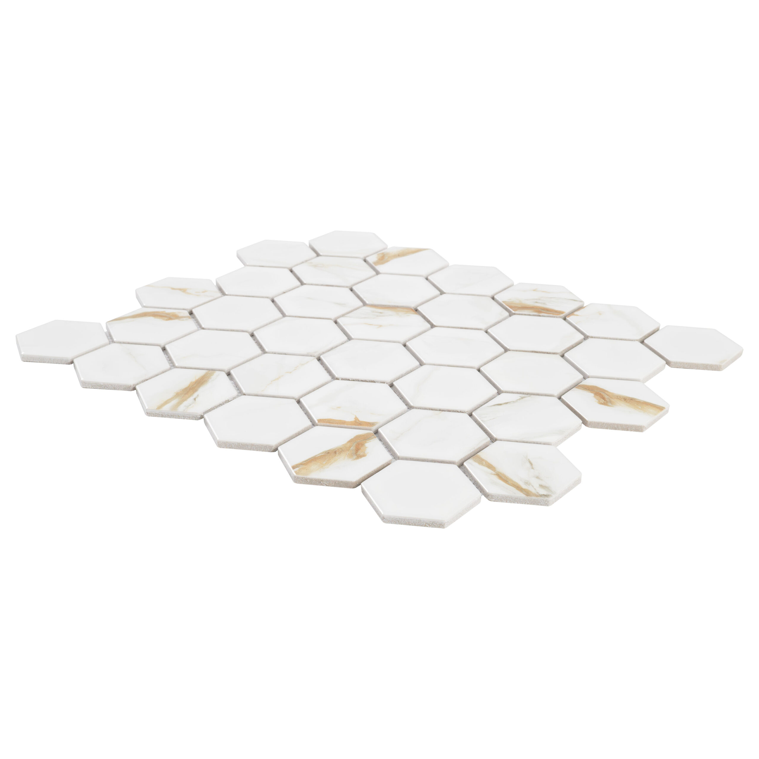 Calacatta Gold Matte 2" Hexagon - Image 4