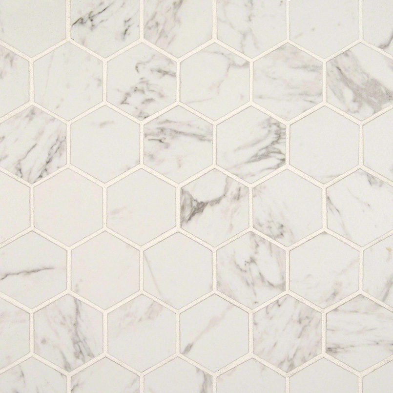 Pietra Carrara 2” Hexagon Mosaic Tile - Image 3