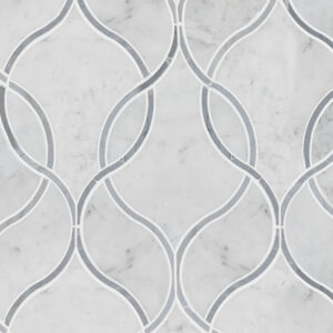 Carrara White Ellipsis Tile