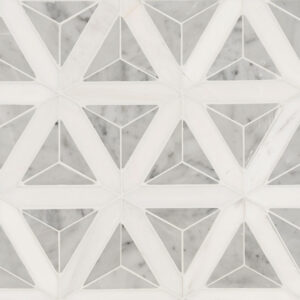 Carrara White Geometric Tile