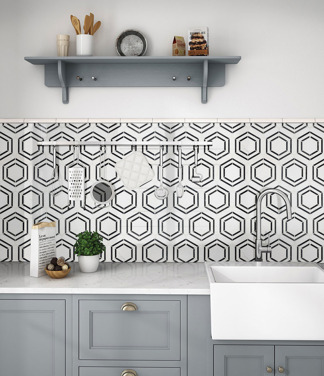 Georama Nero Geometric Tile - Image 5