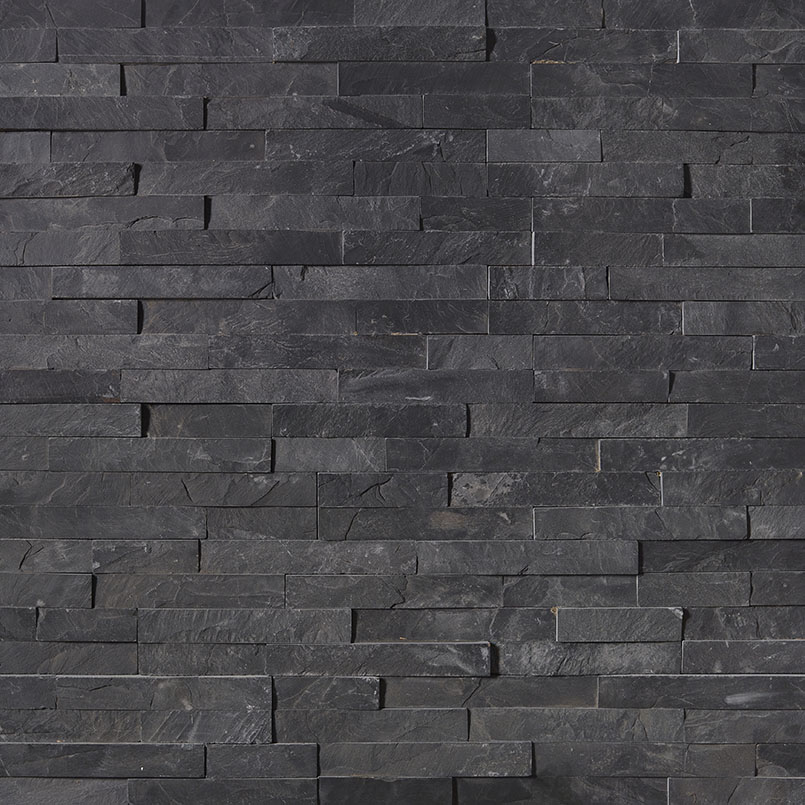 Premium Black Stacked Stone