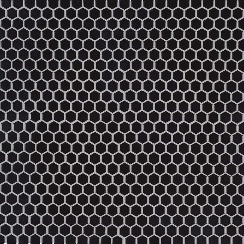 Retro Nero Glossy 1” Hexagon Mosaic Tile - Image 2