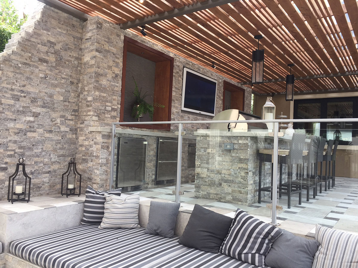 Silver Travertine Stacked Stone - Image 6