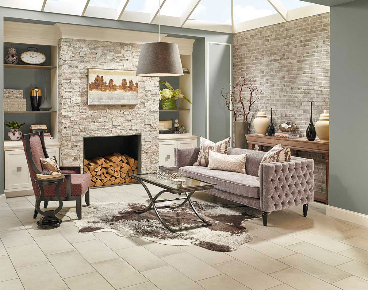Silver Travertine Stacked Stone - Image 4