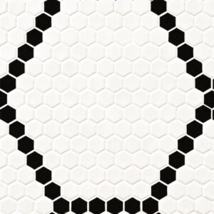 White And Black Hive Pattern Matte