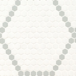 White And Gray Hive Pattern Matte