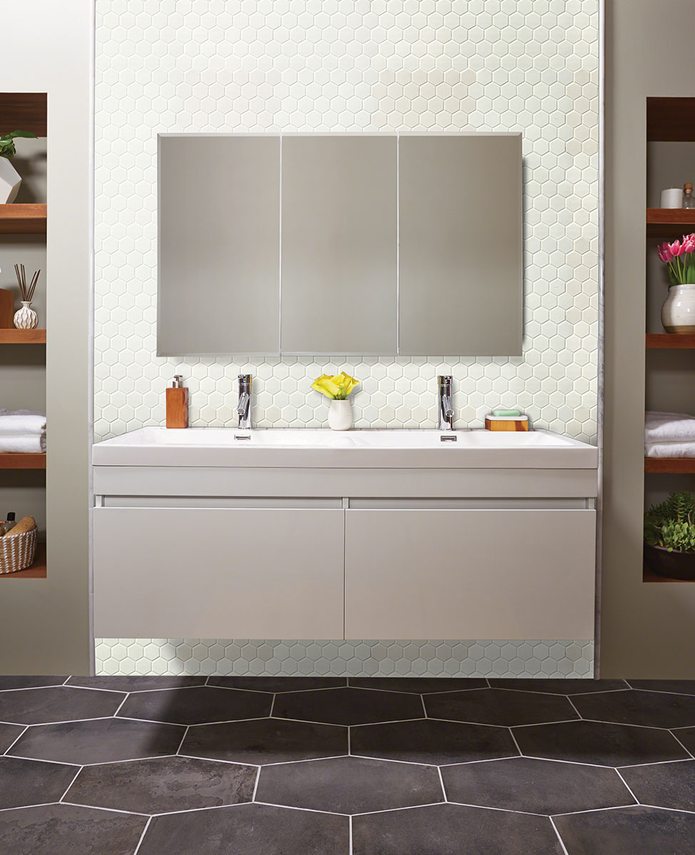 White Glossy 2” Hexagon Mosaic Tile - Image 3