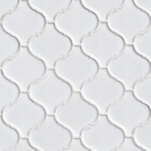 White Glossy Arabesque Tile